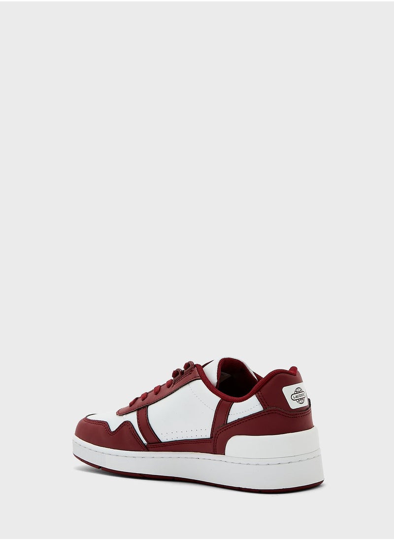 LACOSTE - Kids Lace Up Court Sneakers - Image 1