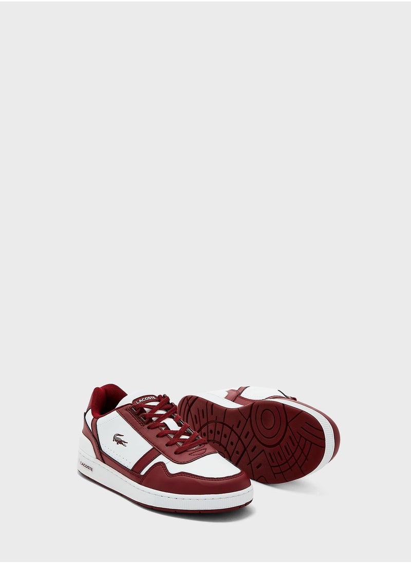 LACOSTE - Kids Lace Up Court Sneakers - Image 1