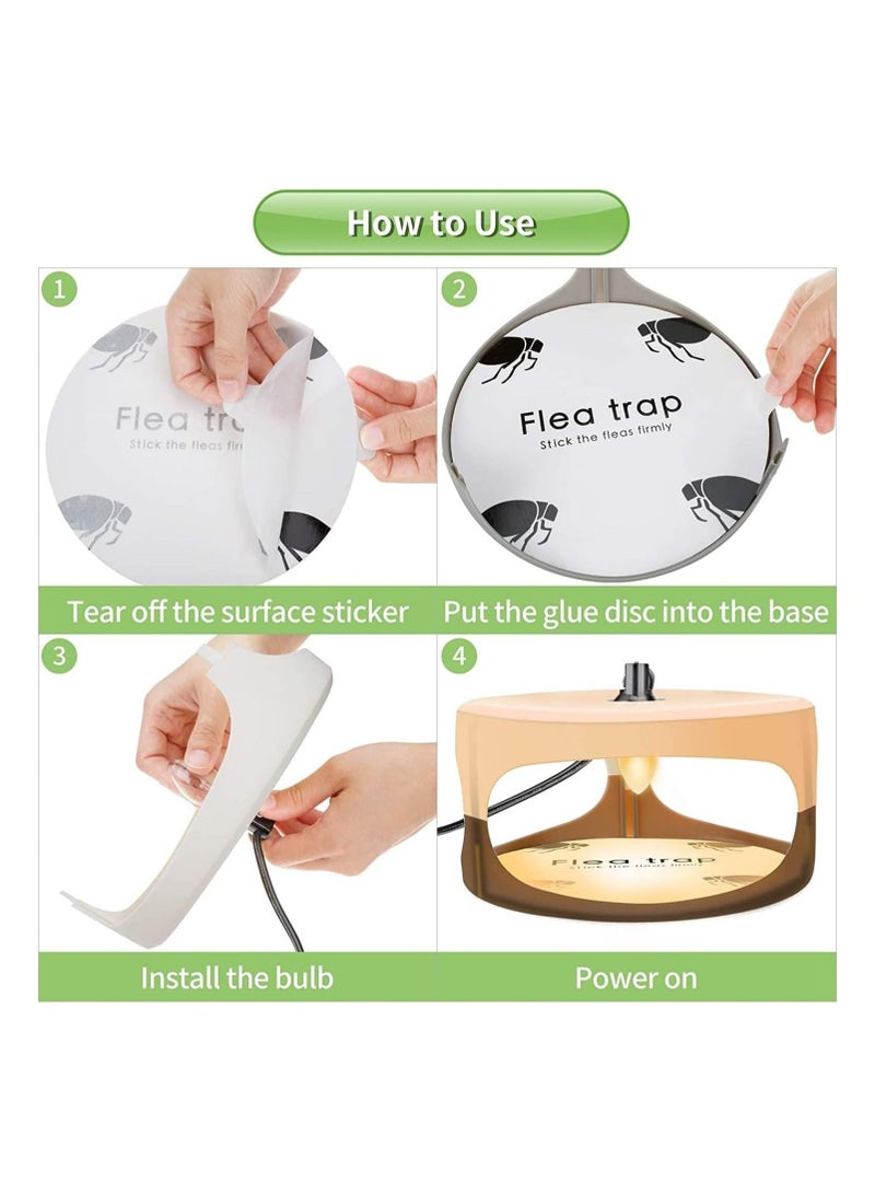 Sticky Dome Indoor Flea Traps, Comes with Sticky Pads and Refills, Safe for Children and Pets - Image 4