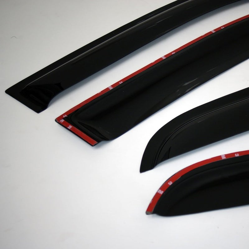 Tuningpros WV-071 Outside Mount Window Visor Deflector Rain Guard Dark Smoke 4-pc Set, Compatible with 2000-2005 Chevrolet Impala - Image 3
