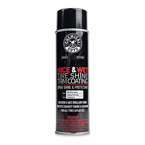 Chemical Guys TVDSPRAY101 Nice & Wet Tire Shine Trim Coating for Rubber, Plastic and Vinyl, Safe for Cars, Trucks, SUVs, Motorcycles, RVs & More, 14.5 fl oz - Image 1