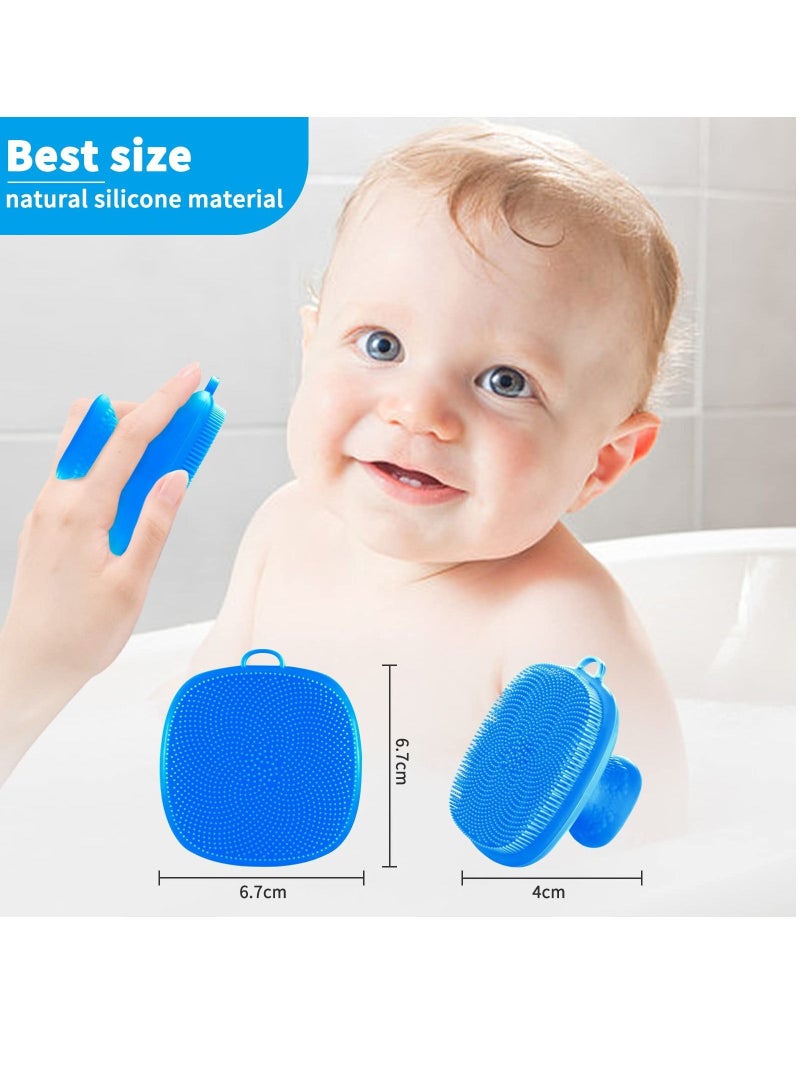 SYOSI Silicone Face Scrubber Facial Cleansing Brush Wash Manual Waterproof Skin Care Brushes for and Exfoliating Blue - Image 5