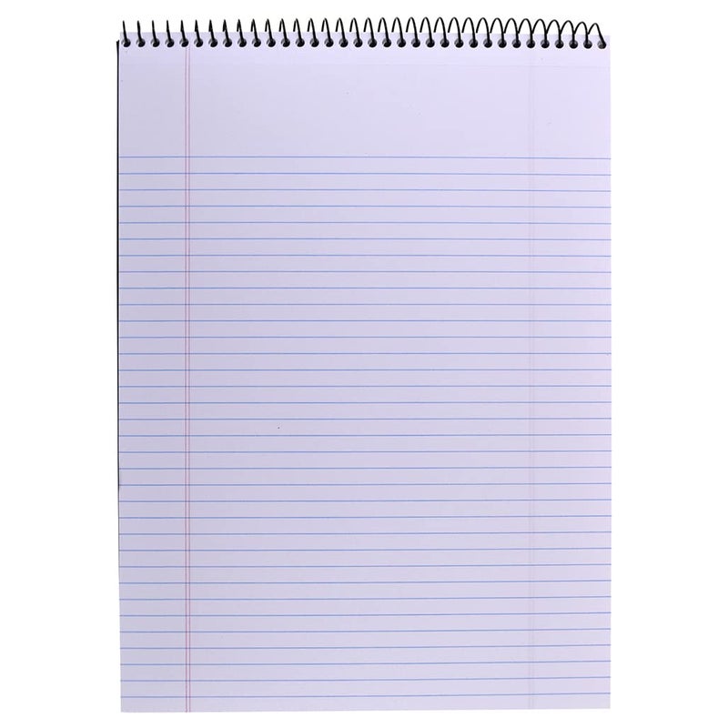 Top Flight Silverpoint Top Wire Legal Pad, College Rule, Heavy Back, 8.5 x 11.75 Inches, 70 Sheets, Protective Cover, Gray/Black (51073) - Image 3
