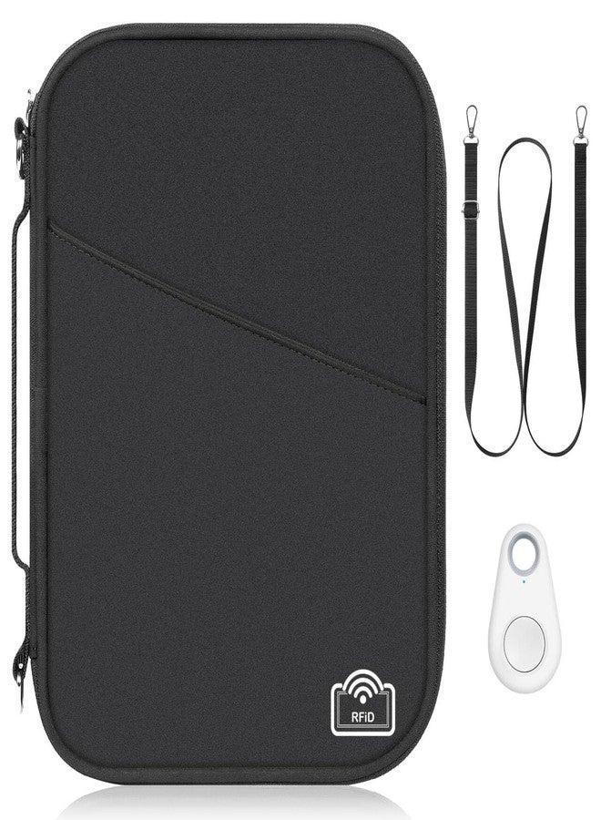 EcoVision Family Passport Holder for Travel with RFID Blocking, Traveling Essentials Organizer Pouch Bag, Light Passport Wallet for Travel Must Haves Accessories for Women Men, Black, 7.1 x 9.65 x - Image 1