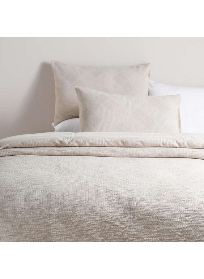Pan Home Diamond Pattern 3-Piece King Comforter Set - Taupe - Image 1