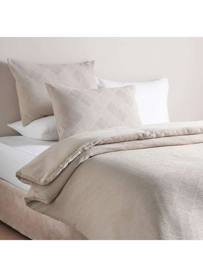 Pan Home Diamond Pattern 3-Piece King Comforter Set - Taupe - Image 2