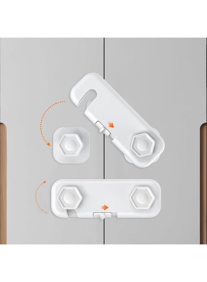 TRILINK Pack of 6 Child Safety Locks for Cupboards and Drawers, Fridge, Door - Cupboard Lock, Drawer Lock Baby, Fridge Lock, Door Lock Children, Baby Proofing - Image 2