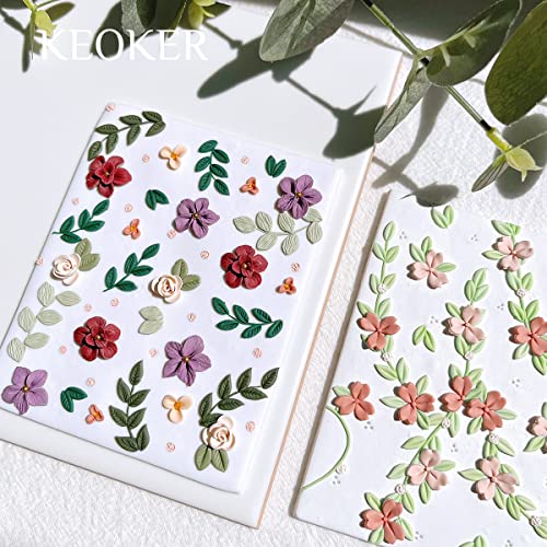 Keoker Mini Polymer Clay Cutters - 15 Shapes Mini Flower Polymer Clay Cutters for Earrings Making, Leaf Clay Earring Cutter Set, Clay Cutters for Polymer Clay Jewelry - Image 3