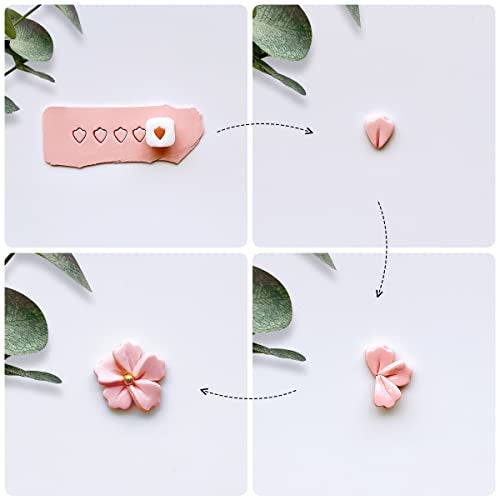Keoker Mini Polymer Clay Cutters - 15 Shapes Mini Flower Polymer Clay Cutters for Earrings Making, Leaf Clay Earring Cutter Set, Clay Cutters for Polymer Clay Jewelry - Image 4