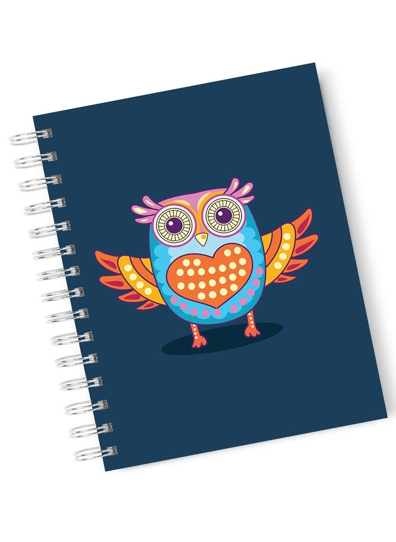 LOUD UNIVERSE Hardcover Notebook Owl Colorful Spiral Notebook  - Image 1