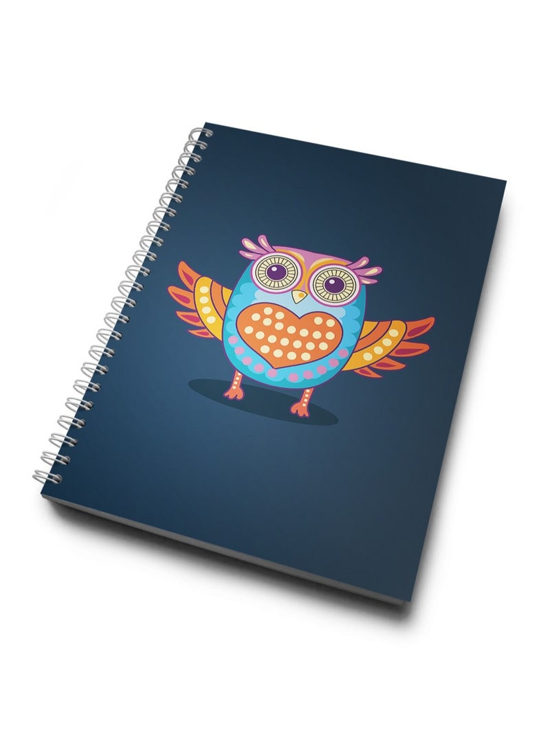 LOUD UNIVERSE Hardcover Notebook Owl Colorful Spiral Notebook  - Image 2