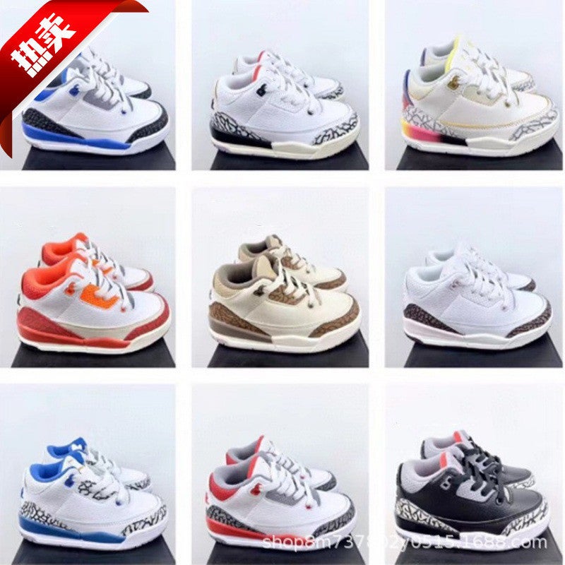 Putian Shoes Aj3 Children'S Shoes Men'S And Women'S First Layer Board Shoes Joe 3 Children'S Sneaker Basketball Shoes - Image 2