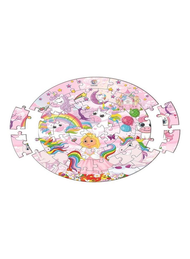 RATNA'S Kiddy Round Jigsaw Puzzle for Kids|40 Pieces Puzzle|31.5 cms Diameter (Unicorn) - Image 2