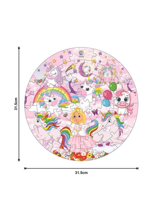 RATNA'S Kiddy Round Jigsaw Puzzle for Kids|40 Pieces Puzzle|31.5 cms Diameter (Unicorn) - Image 4