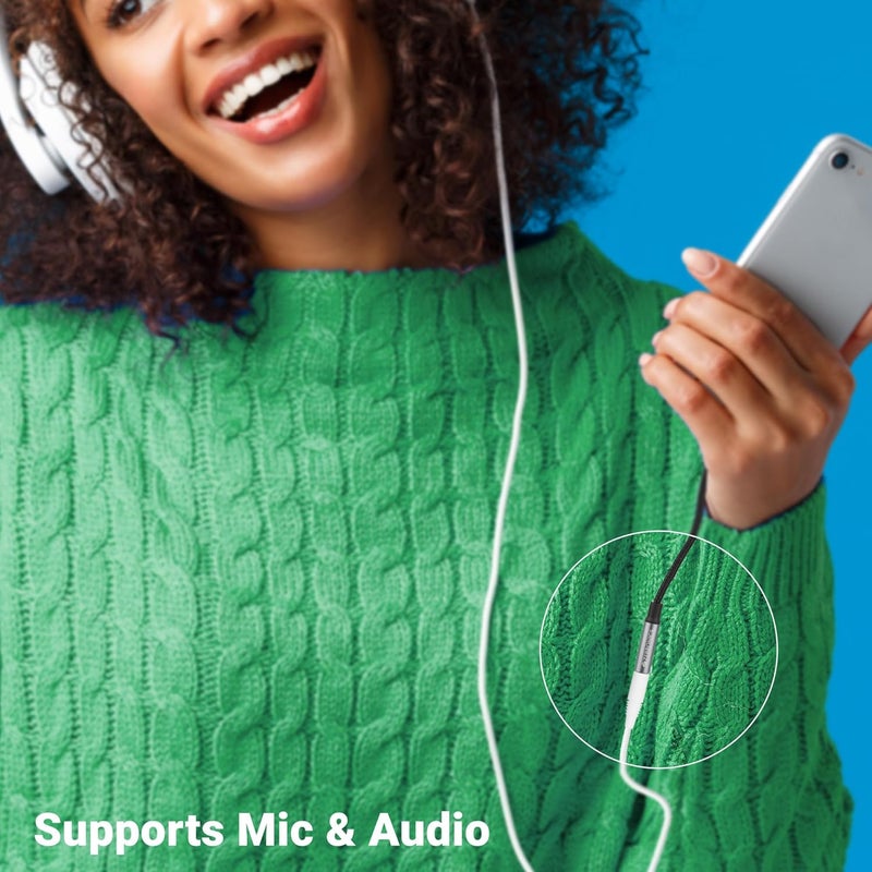 ZEBRONICS LTAux10, Lightning to 3.5 mm Converter, Built-in DAC Chip, Braided Cable, Aluminum Body, Supports Both Mic & Audio, Compatible with iPhone 14 | 13 | 12 | 11 | XS | X | 8 | 7 | 6 | 5 - Image 4