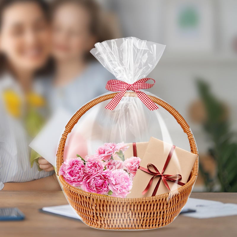Yeumk 15PCS Shrink Wrap Bags for Gift Baskets Clear Cellophane PVC Heat Shrink Bags for Gift Wrapping (14x18in-15pcs) - Image 4