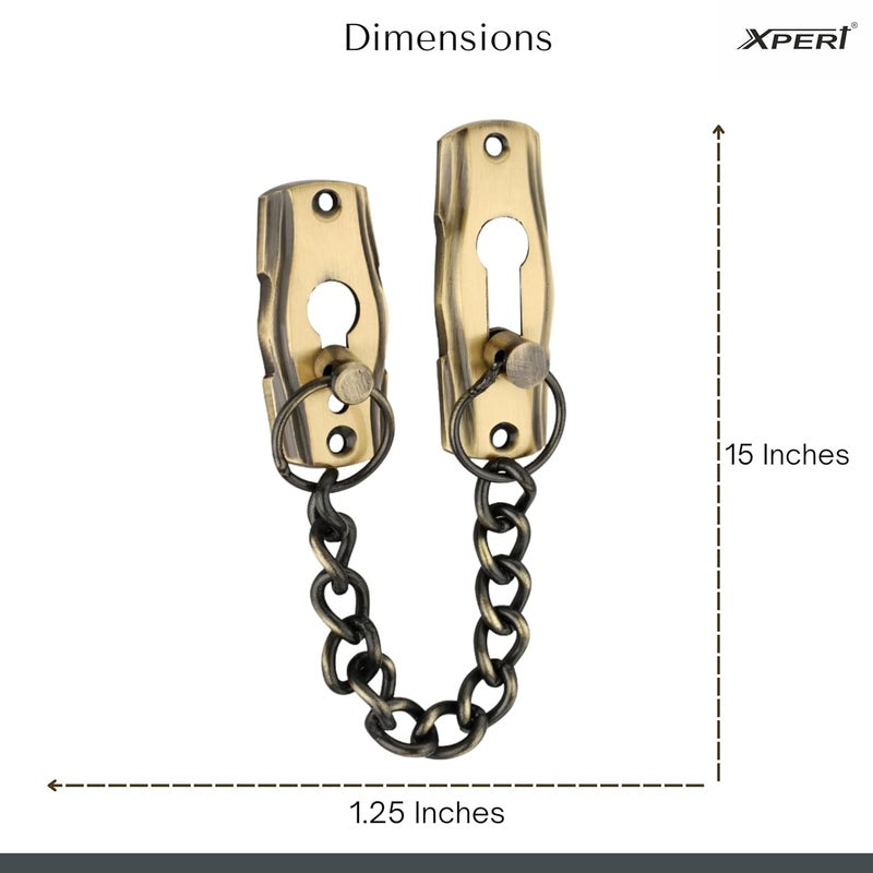 Xpert Door Chain - 165 Brass by , 1 Pc, Works with Chain Lock for Door, and Door Lock, Goes Door Locks for Main Door, Door Chain Lock for Main Door, and Safety Lock for Door, Inside Main Door Locks. - Image 4