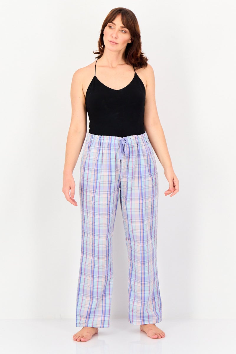 English Laundry Women Checkered Drawstring Pajama Pants, Multicolor - Image 3