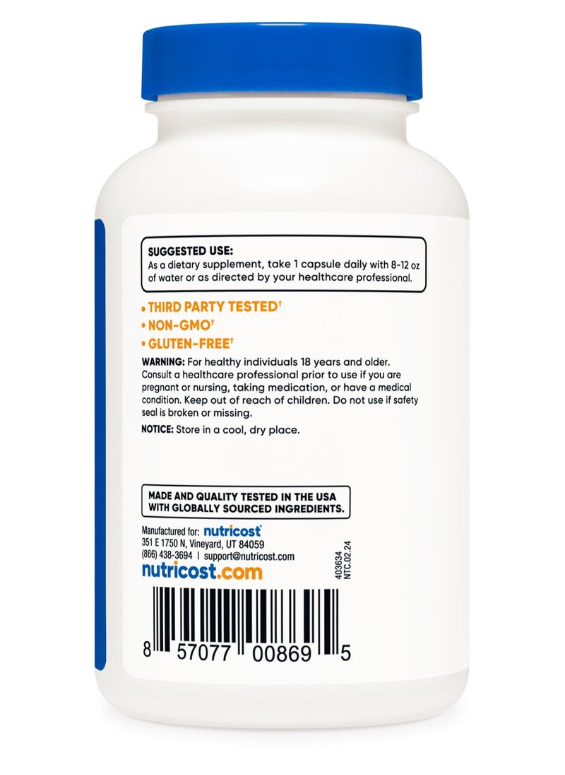 Nutricost - Vitamin K2 MK-4, 100 mcg Per Serving, 240 Serivings- 240 Capsules, Dietary Supplement - Image 1