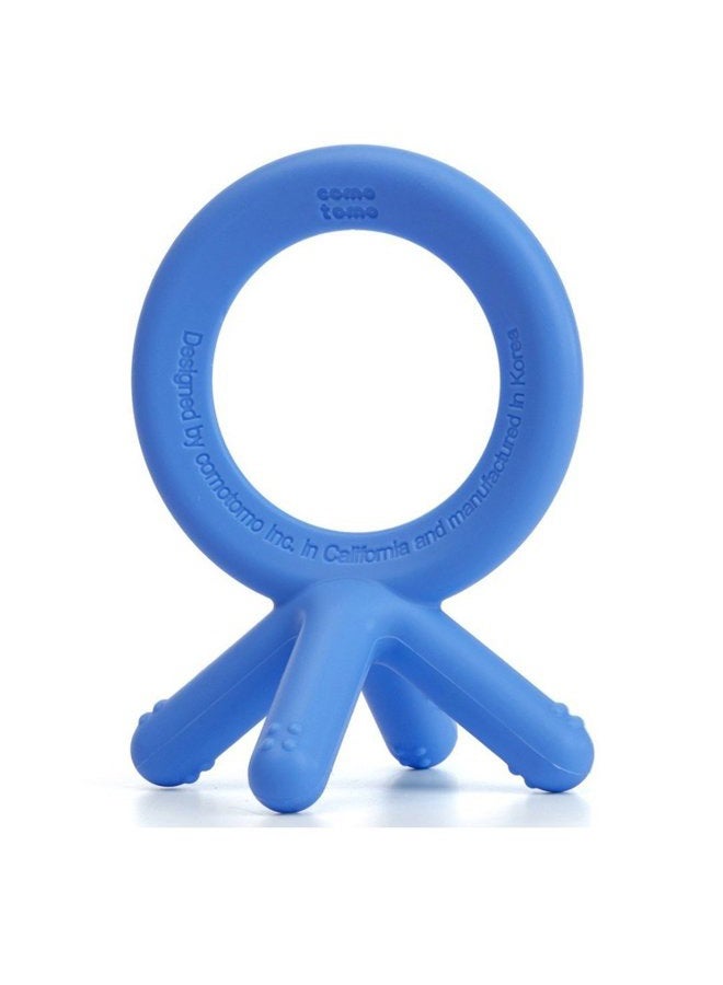 Silicone Baby Teether, Blue, 1.75x1.75x3 Inch (Pack of 1)