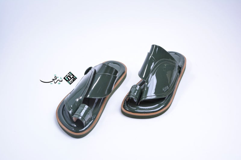 Eastern Sandal Zubairiya Naal | Made in Saudi Arabia | Royal Green Leather - Image 2