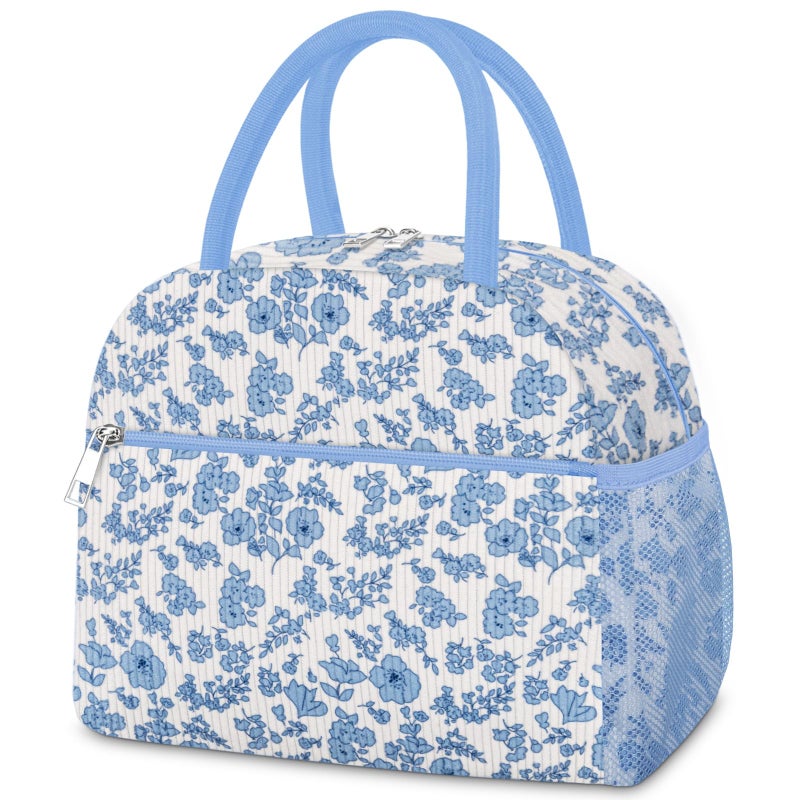 KUBYA Lunch Bag Lunch Box for Women Cute Corduroy Insulated Reusable Work Leakproof Simple Adults Large Lunch Boxes Tote Bag Men Cooler Bag - Image 2
