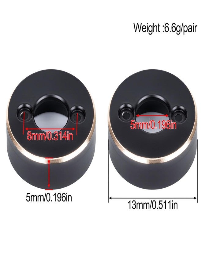 TOOMOD Black Coating Brass Rear Wheel Steering Weights for RC 1/30 Axial SCX30 Crawler Replace Upgrade - Image 2