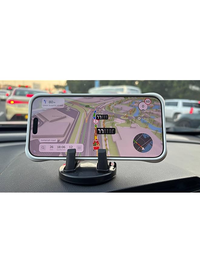 S-TOP Universal Non-Slip Car Phone Holder for Dashboard, Silicone Anti-Skid Mobile Stand, Hands-Free Mount for Smartphones - Image 1