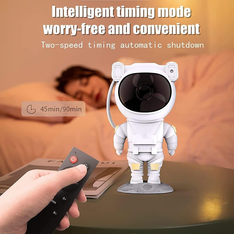 Astronaut Nebula Galaxy Night Light Projector with Remote Control and Timer - Image 2