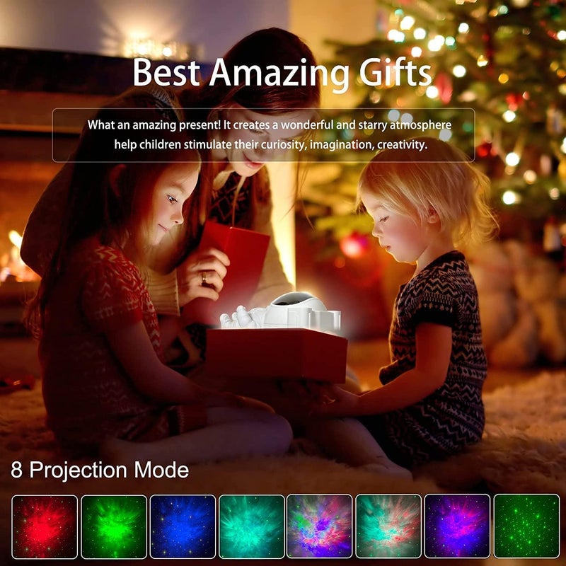 Astronaut Nebula Galaxy Night Light Projector with Remote Control and Timer - Image 4