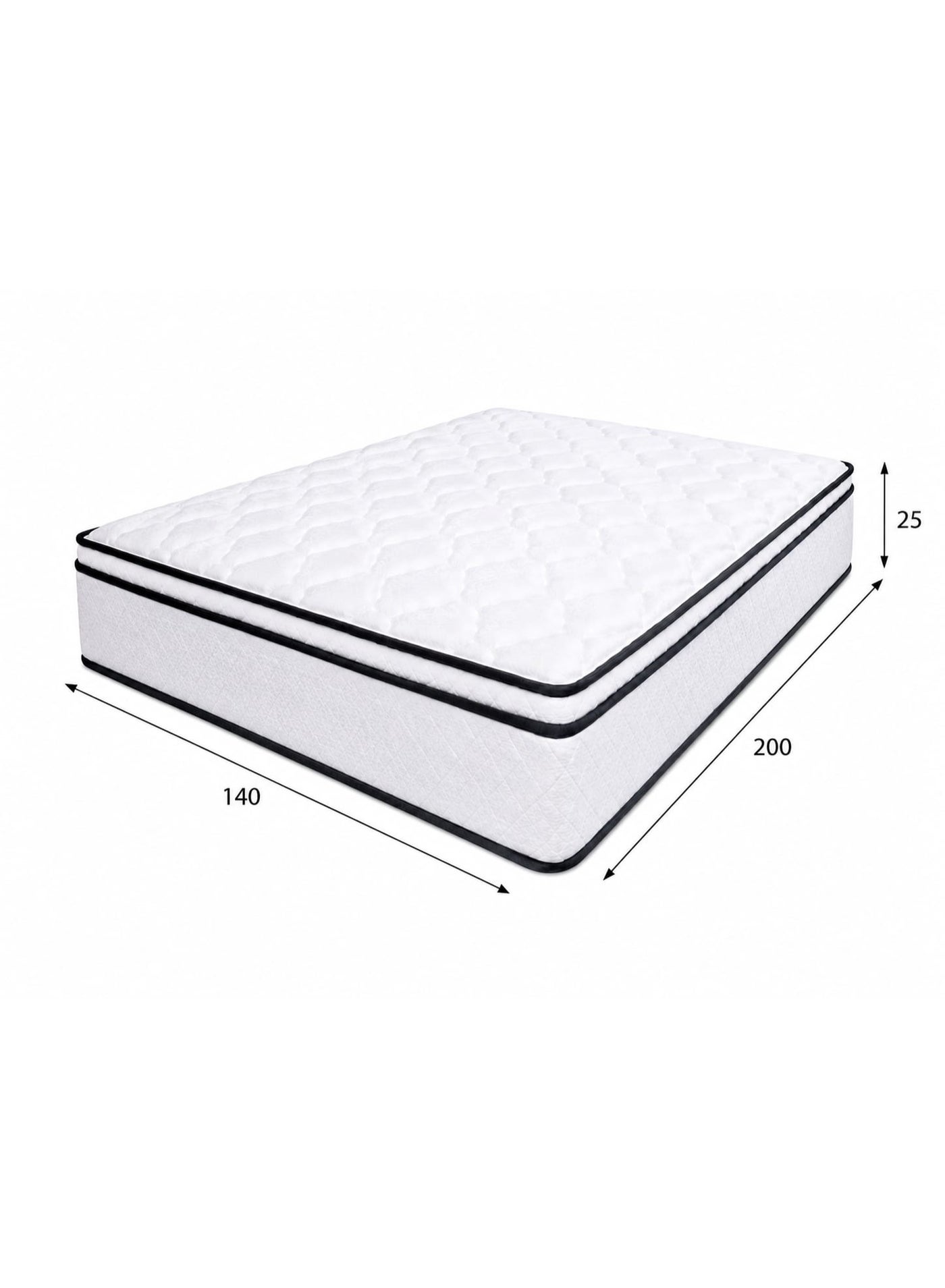 Maharat Al Bahar Brand New Luxury 140X200CM Spring Mattress with Individual Comfortable Premium Sleeping Design