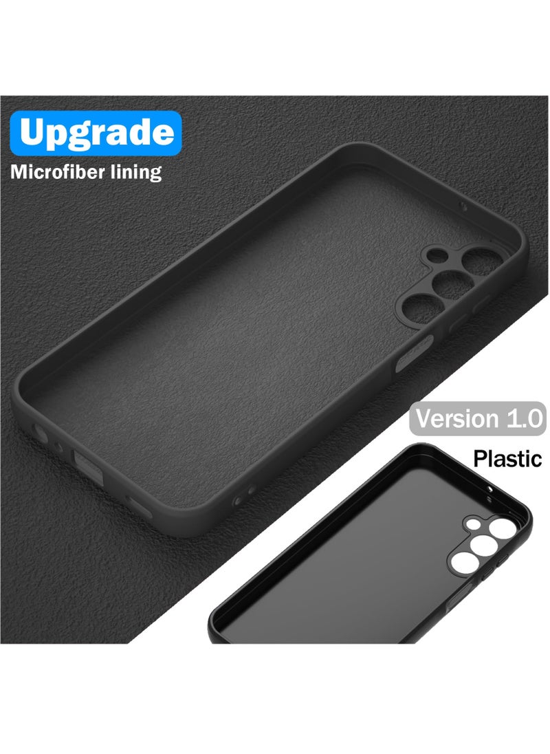 Samsung Galaxy A35 5G Case with 2 Pack Galaxy A35 Screen Protector Liquid Silicone Soft Anti-Scratch Microfiber Lining Shockproof Protective Cover for Galaxy A35 5G Phone Case