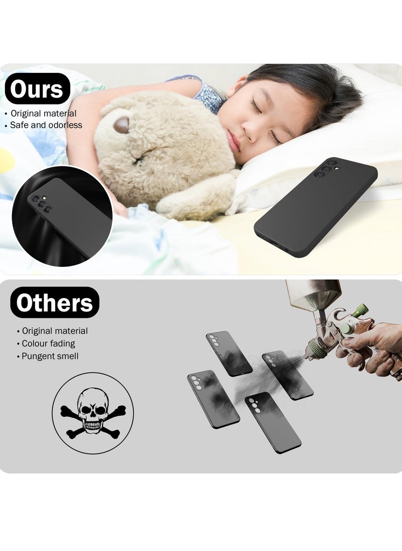 Samsung Galaxy A35 5G Case with 2 Pack Galaxy A35 Screen Protector Liquid Silicone Soft Anti-Scratch Microfiber Lining Shockproof Protective Cover for Galaxy A35 5G Phone Case