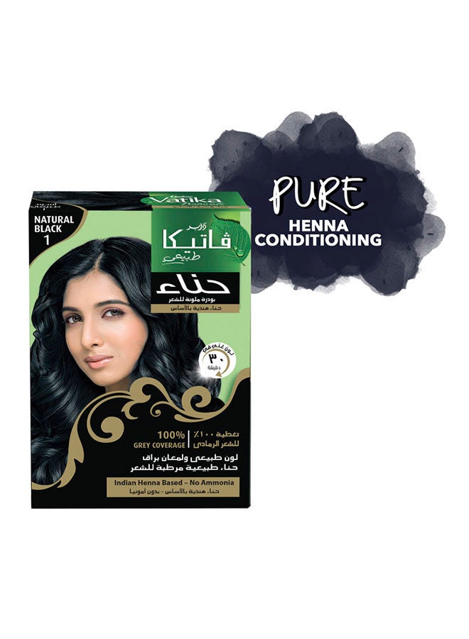 Dabur صبغة شعر حناء فاتيكا لصبغ الشعر 6 × 10 جرام | أسود طبيعي | تغطية 100% للشعر الرمادي | مستندة إلى الحناء الهندية | بدون أمونيا - Image 3
