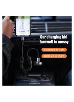 ماركة غير محددة Type C Cable USB C to USB A Cable Rapid Charger Durable Nylon Braided USB C Charging Cable Type C Charger Retractable Fast Charging Coiled Cable for Most Smartphones Tablets Laptops  - Image 2