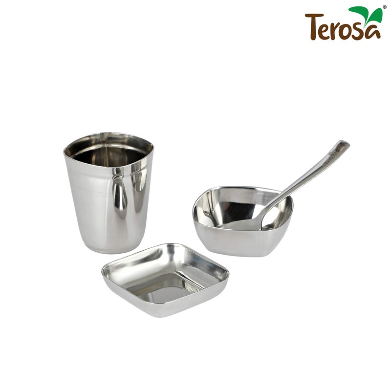 Terosa Cibo Classic Kids Dinner Set II Stainless Steel 5Pc - Image 4