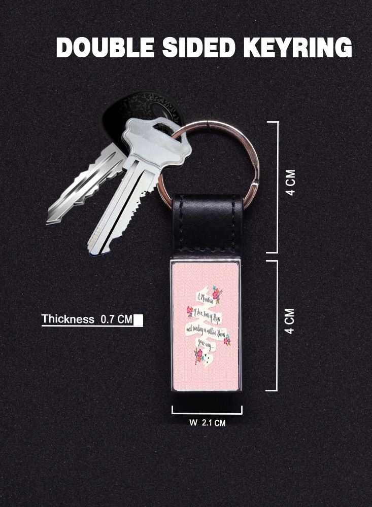 Service Zone Metal Keychain Small Gift To Love One Round Shape With Double Side Print A Mountain Of Love Tors Of Hugs 