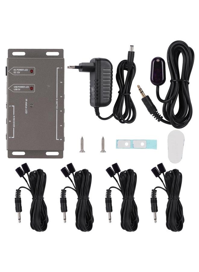Thoraya Higoo(TM) Infrared Remote Extender 1 Receivers 8 Emitters IR Repeater Black 