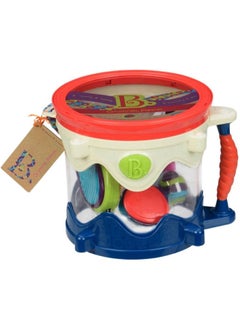 B. Toys Bx1446C1Z Drumroll Please 7 Musical Instruments Toy Drum Kit For Kids (7-Pcs)  - Image 2