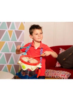 B. Toys Bx1446C1Z Drumroll Please 7 Musical Instruments Toy Drum Kit For Kids (7-Pcs)  - Image 4