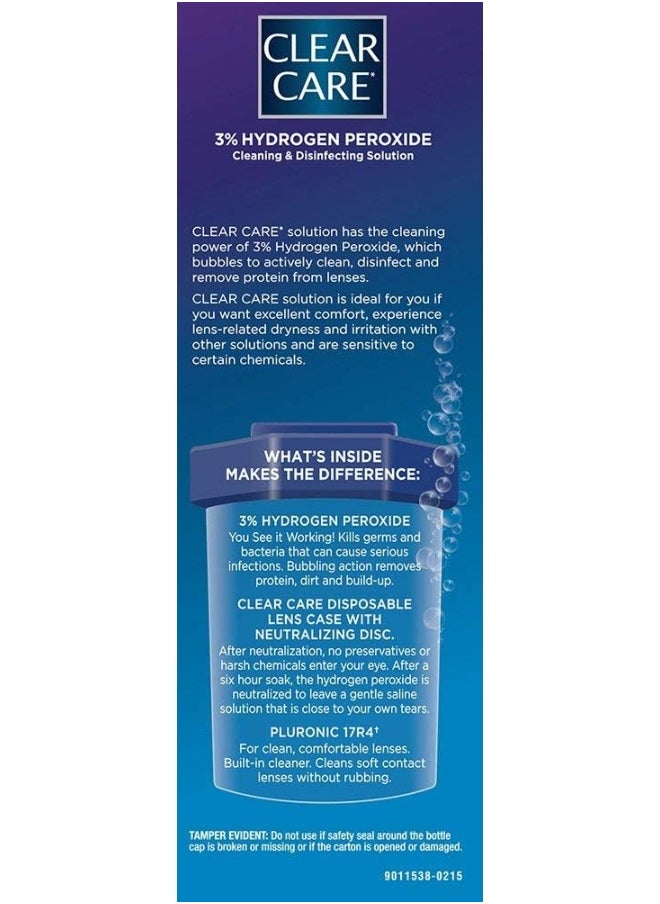 Clear Care CLEAR CARE Cleaning & Disinfecting Solution with Lens Case (Pack of 2, 12oz Each)  - Image 5
