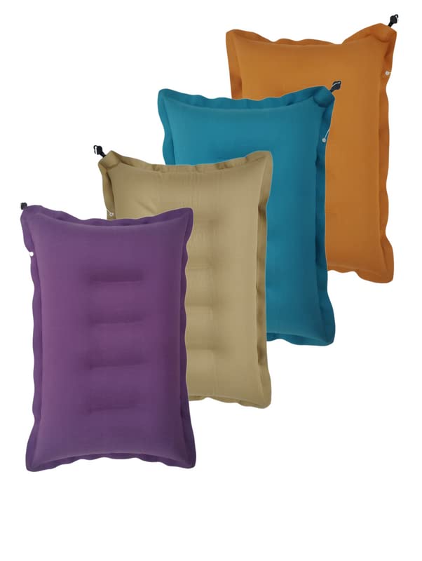 RAV Soft Cotton Travelling Air Pillow Compact and Lightweight Pillow Easy to Carry Neck Support headrest Pillow During Travelling in Bus TrainFlight Pack of 2 Multicolour - Image 5