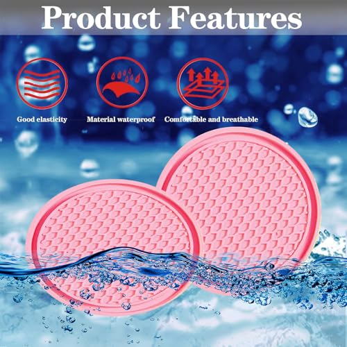 Sodcay 4 PCS Car Cup Holder Inserts, Anti Slip PVC Honeycomb Waterproof Fixed Tea Coasters, Universal for Vehicle Interior Cup Mats (Pink) - Image 4