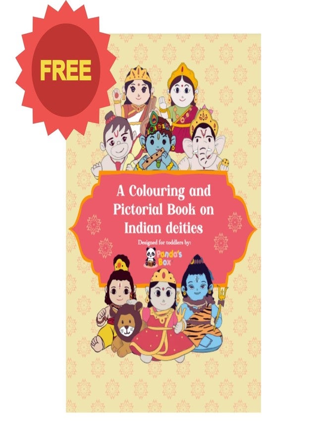 Panda's Box Krishna & Cow Duo (Non-Musical) | Soft Plush Stuffed Toy | Non-Toxic, Safe|| Divine Birthday & Festive Gift for Babies, Kids (Boys, Girls) | Free Colouring Book | 32CM - Image 2