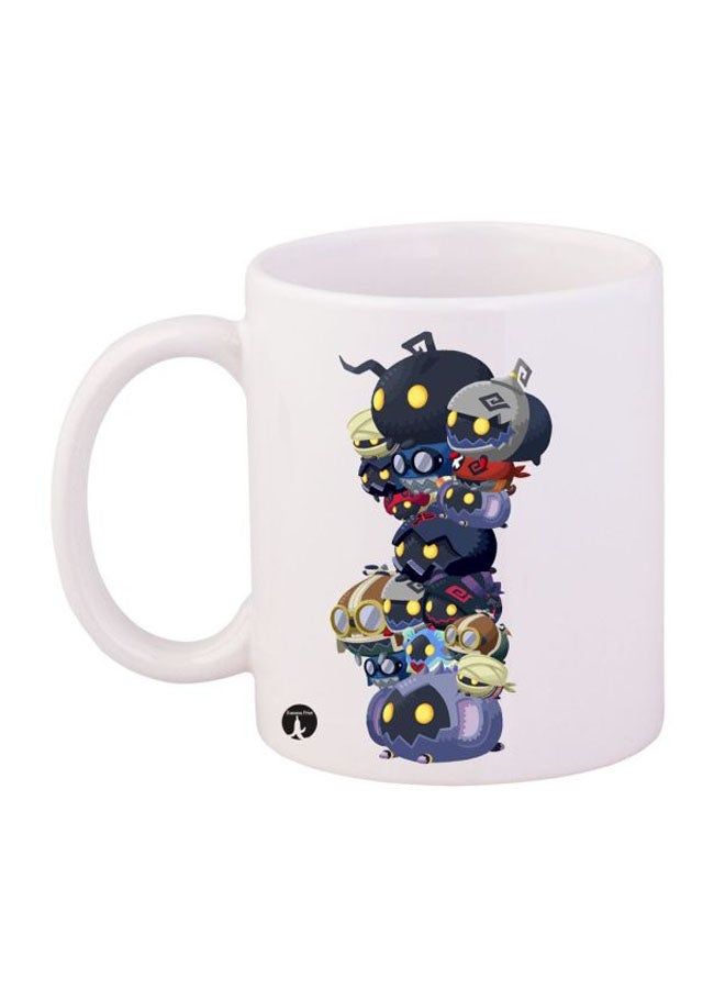 Kingdom Hearts Printed Mug White/Black/Purple 11ounce