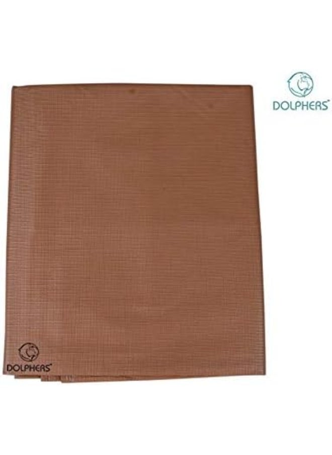 Dolphers Dolphers Waterproof Plastic Mattress Protection Sheet for Baby and Adult - Double Bed/King Size - 7.5 x 6.5 feet - beige  - Image 2