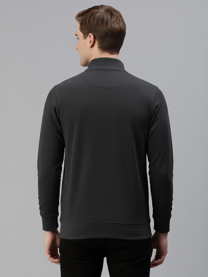 ONN Men's Cotton Solid Regular Fit Full Sleeve Hi-Neck Half Zip Sweatshirt 9004_BM_M_1PC - Image 4