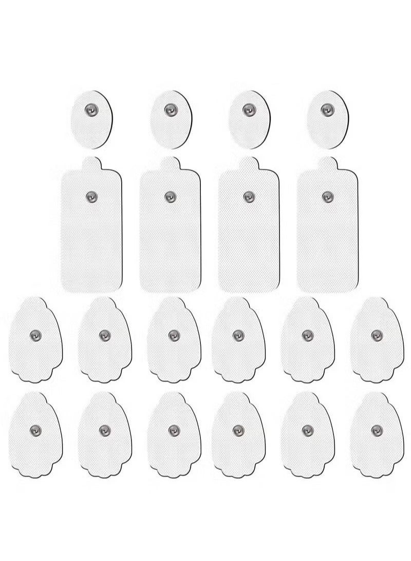 Generic TENS Unit Replacement Pads, 20 Pack Snap Electrode Pads for Tens Unit with Standard 3.5mm snap-on Connector Compatible with Belifu TENS Reuse More Than 35 Times  - Image 1