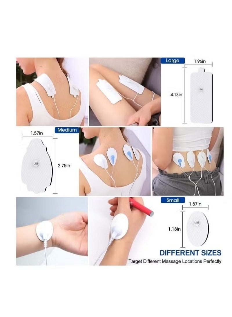 Generic TENS Unit Replacement Pads, 20 Pack Snap Electrode Pads for Tens Unit with Standard 3.5mm snap-on Connector Compatible with Belifu TENS Reuse More Than 35 Times  - Image 2