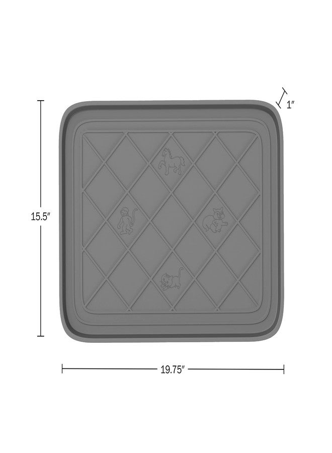Stalwart 75-ST6105 Weather Boot Tray-Small Water Resistant Plastic Utility Shoe Mat for Indoor and Outdoor Use in All Seasons (Grey), 19.8 x 15.5 x 1 inches, Light Gray - Image 2